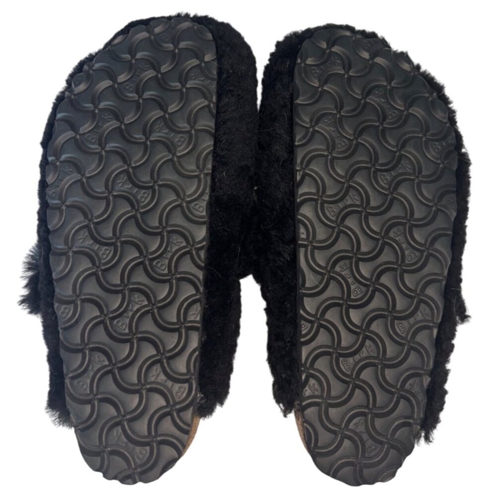 Birkenstock Boston Shearling Black Suede Clog Size 37 US 6 6.5 - Picture 15 of 15